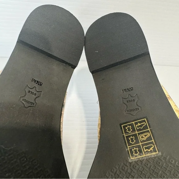 Tory Burch Patos Disk Thong Woven Leather Sandals Size 5 1/2 - Picture 9 of 12